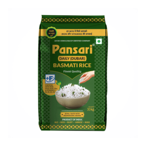 Riz Basmati Fortifié Séché Pansari 30kg, Riz à Grains Longs pour Usage Quotidien, Durée de Conservation de 24 Mois - Product Image 1