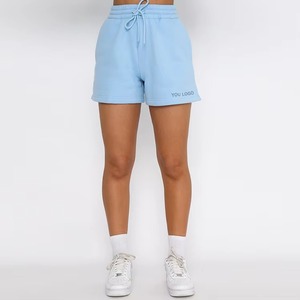Shorts de Felpa Francesa de Algodón Premium para Mujer, Impresión Personalizada, Logotipo Bordado, Fabricante Mayorista OEM ODM - Product Image 2