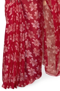 KV <b>Printed</b> Traditional Daily Wear Chiffon & Georgette Saree for Party Occasions Rayon <b>Material</b> - Product Image 5