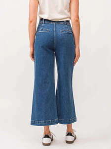 กางเกงยีนส์คาร์โก้ทรงตรงเอวสูงสำหรับผู้หญิง ผ้าฝ้ายผสมโพลีเอสเตอร์ปักลายวินเทจ เป็นมิตรต่อสิ่งแวดล้อม ระบายอากาศได้ดี - Product Image 4