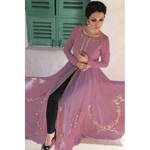 Vestido de noche de diseño para fiestas Vestido con secuencia y Zari Work - Product Image 5