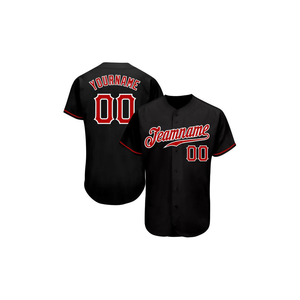 Maillot de baseball personnalisé respirant à manches courtes avec boutons, uniforme d'équipe par sublimation 100 % polyester, fabricant OEM ODM, vente en gros - Product Image 1