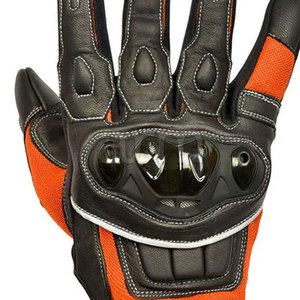 Breathable Fabric Men Motorbike Racing Gloves Factory Manufacture 100% Leather Made Riding Gloves - Product Image 6