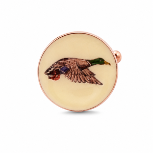 Accesorio de vestir formal para hombre, con diseño de pato esmaltado en latón - Product Image 1