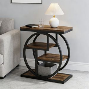 Wooden Storage Rack Coffee Table with <b>Side</b> Table & Sofa Table Features Nightstands - Product Image 2
