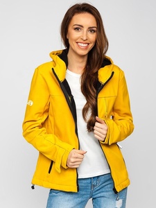 Women's Winter Knitted Softshell Jacket 100% Polyester Comfortable Outdoor Breathable Stand Collar Custom <b>Designed</b> Front - Product Image 6