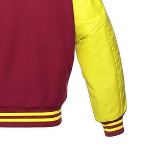 Veste universitaire personnalisée avec logo, manches en cuir, broderie, veste de baseball pour couple, veste universitaire pour homme, veste varsity - Product Image 5