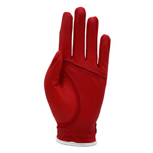 Guantes de golf de cuero genuino con dedos completos, cierre de tirar para la mano derecha, unisex, deportivos, color marrón - Product Image 3