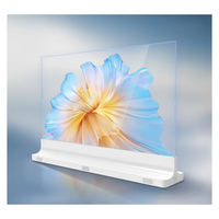 Layar Sentuh Interaktif OLED Transparan 30/55/77 Inci 2K 4K Kualitas Tinggi Tipis untuk Toko Perhiasan, Pameran, Periklanan, Museum, Hotel