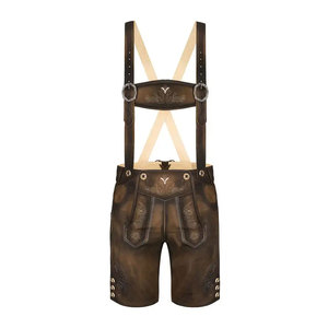 Men's Solid Casual Lederhosen Shorts Mid Button Fly Eco-Friendly Traditional German Style Oktoberfest Celebrations Customized - Product Image 1