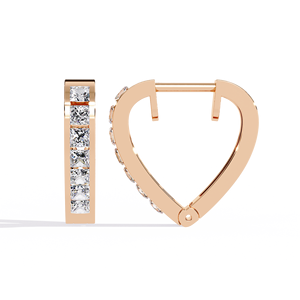 ต่างหูเพชรทรงปรินเซสคัท 0.90 กะรัต ผลิตในห้องปฏิบัติการ ทองคำแท้ 14K คุณภาพ E/F VVS หรูหราสำหรับสวมใส่ทุกวันสำหรับผู้หญิง - Product Image 2