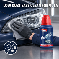 4x 200ml Cire de polissage pour phares, Composé de restauration de lentilles, Éliminateur de rayures, de jaunissement et d'oxydation, pour le detailing automobile