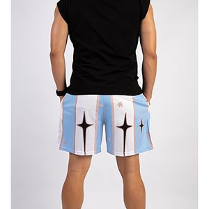 กางเกงบาสเก็ตบอลตาข่ายผู้ชาย เอวยางยืด มีเชือกผูก กระเป๋าข้าง พิมพ์ลายดิจิตอล 3 มิติ แบบซับลิเมชั่น จากผู้ผลิต - Product Image 5