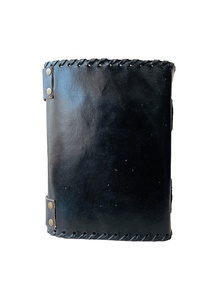Hocus Pocus Stone Vintage libro de cuero de hechizo celta Wiccan diarios para escribir negro hecho a mano Deckle arte papel planificador diario - Product Image 3