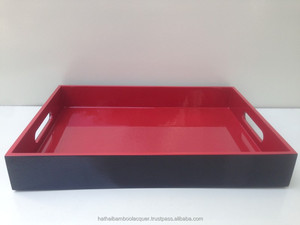 Bandejas de perlas madre hechas a mano de alta calidad de negocios de madera Bandejas para servir de fábrica directa al por mayor laca Hathai de Vietnam - Product Image 3