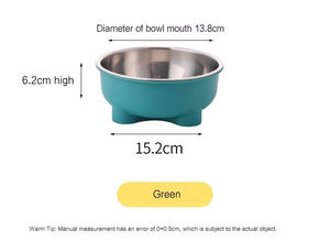 2026 New Stylish Solid Rounded Cat <strong>Dog</strong> Pet Food <strong>Bowl</strong> Stainless Steel Separable Easy To Clean - Product Image 2
