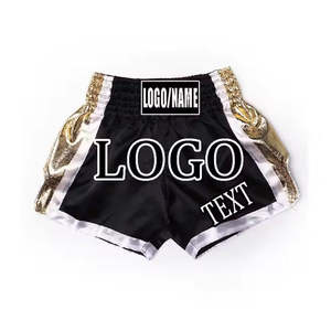 Shorts de Kick Boxing, Muay Thai y MMA con Diseño Personalizado, Impresión por Sublimación y Técnica de Lavado, para Entrenamiento de Combate, Shorts de Boxeo OEM - Product Image 1