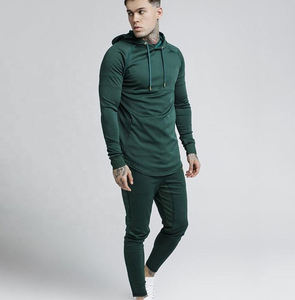 Conjunto Deportivo Verde con Sudadera con Capucha, Traje Deportivo Personalizado de Dos Piezas, Pantalones, Conjunto Deportivo Informal para Correr, Estilo Urbano - Product Image 1