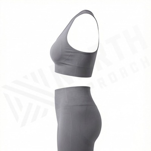 Conjunto de Yoga para Mujer, Talla Adulto, Secado Rápido, Material Spandex, Transpirable, Sin Costuras, Elástico, Ropa Deportiva para Gimnasio - Product Image 3