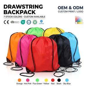 Sac à chaussures de voyage en gros, grand sac de sport portable, style sac à dos étanche en polyester et nylon avec cordon de serrage - Product Image 2