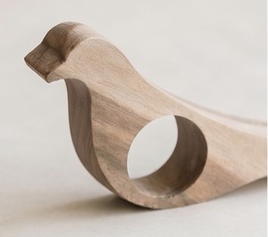 Anillo para Servilletas con Forma de Pájaro en Madera Natural, Accesorio Rústico para Decoración de Mesa, para una Presentación Elegante - Product Image 2