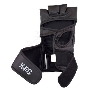 Heavy Duty Kick Boxing MMA Leather Gloves with Adjustable Wrist Strap & Moisture Wicking for <b>Repeated</b> Exercise and Conditioning - Product Image 4