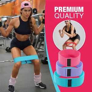 Prix bon marché vente en gros ensemble de 3 bandes de cercle de hanche d'exercice Logo personnalisé bande de butin en tissu bandes de yoga de résistance de fessier de gymnastique - Product Image 3