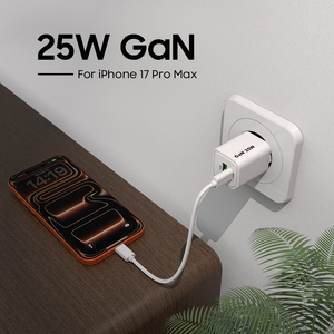 <span class=keywords><strong>Chargeur</strong></span> PD Gan 25W pour <span class=keywords><strong>iPhone</strong></span> Samsung, adaptateur de <span class=keywords><strong>chargeur</strong></span> mural portable USB C, <span class=keywords><strong>chargeur</strong></span> de téléphone portable 25W, <span class=keywords><strong>chargeur</strong></span> super rapide - Product Image 4