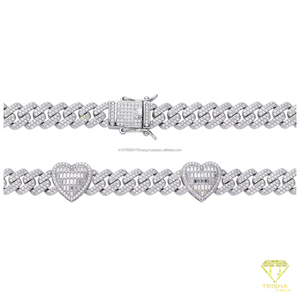 Collar de Diamantes de Laboratorio de Lujo en Plata de Ley 925 con Colgante en Forma de Corazón para Importadores de Joyería - Product Image 5