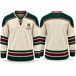 Maillot de hockey sur glace pour hommes, style équipe, sublimé, manches longues, respirant, polyester, pour entraînement et fans. - Product Image 3