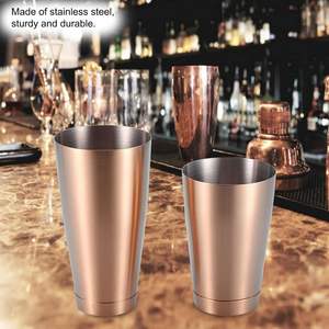 Set de Coctelera Boston de Acero Inoxidable Color Oro Rosa, 600ml/750ml, Mezclador de Cócteles y Martinis al por Mayor para Bartenders Profesionales y Bares en Casa - Product Image 4