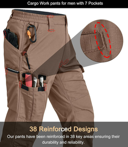 OEM ODM Utility Reinforced <b>Work</b> Pants Premium Heavy Duty <b>Cargo</b> Workwear Trousers Manufacturer Supplier Factory Exporter - Product Image 4