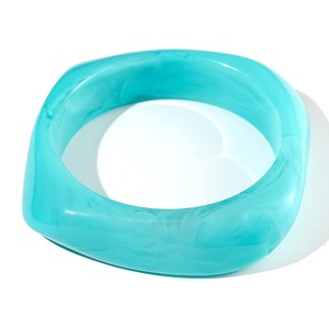 Fashion Trend Irregular Acrylic Resin Open <b>Bangle</b> <b>Bracelet</b> for Women for Resin <b>bangles</b> best colors with available - Product Image 3