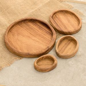 Plateau de service moderne en bois SOFIYA CRAFT avec compartiments pour collations, fruits et apéritifs – Écologique, durable, fait main – Idéal pour la rentrée scolaire - Product Image 5