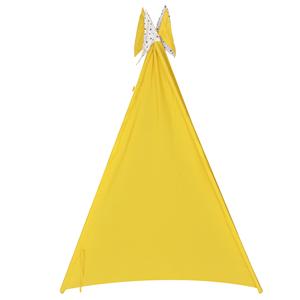 Tienda de campaña tipi infantil para interiores, de poliéster amarillo, diseño moderno, con cortinas con estampado de estrellas Diwali, para casa de juegos de bebé, decoración de dormitorio y guardería - Product Image 3