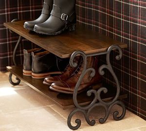 Modern Industrial Iron Shoe <b>Rack</b> Storage Stand For Entryway Home Organization And Shoe Display Purpose - Product Image 5