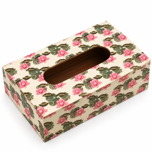 Boîte à mouchoirs en bois artisanale, décorative, à motifs floraux, vente en gros, OEM, ODM, design personnalisé, en vrac - Product Image 1