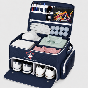 Bolsa Organizadora para Zapatos de Golf WARPRO INDUSTRY, Almacenamiento Multicompartimento, Tela Oxford Impermeable, Ligera, Acolchada con Diseño de Diamantes - Product Image 1