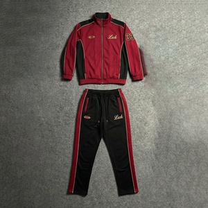 ชุดเสื้อแจ็คเก็ตฤดูหนาวน้ำหนักเบาแบบสั่งทำพิเศษสำหรับคนไซส์ใหญ่ และกางเกงขายาวทรงปกติ ชุดกีฬาพิมพ์ลายแบบเรียบ ชุดวอร์มซิปสำหรับออกกำลังกาย - Product Image 2