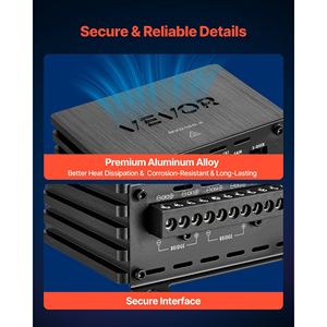 เครื่องขยายเสียงรถยนต์ 4 แชนแนล แบบ Class D  สามารถบริดจ์ได้ กำลังขับสูงสุด 4 x 110 วัตต์ ที่ 4 โอห์ม / 4 x 160 วัตต์ ที่ 2 โอห์ม  แบบฟูลเรนจ์ 4 ช่อง - Product Image 5