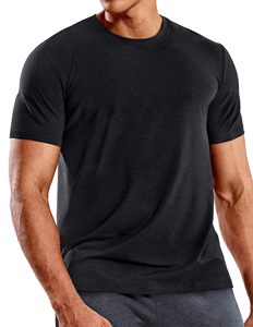 Camiseta Deportiva para Hombre, de Secado Rápido, Cuello Redondo, 100% Poliéster, Manga Corta, para Entrenamiento, Running, Natación - Product Image 1