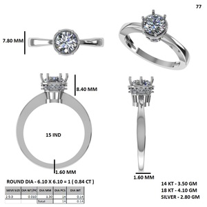 Lab Grown Diamond Engagement <b>Ring</b> Solitaire Oval Cut Gold Band Bezel <b>Set</b> Wedding Jewelry for <b>Women</b> - Product Image 6