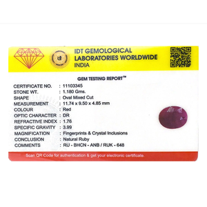 Natural Oval Cut Ruby 5.9 Carat Loose Gemstone for Fine Jewelry - Product Image 4