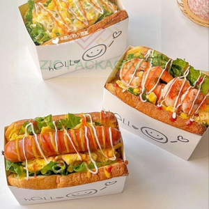 Scatola di carta eco-friendly per cibo Sushi <span class=keywords><strong>rosa</strong></span> con finestra per torte da asporto crêpe tartufi al cioccolato per biscotti <span class=keywords><strong>salsa</strong></span> S - Product Image 3