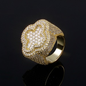 <b>Mens</b> 925 <b>Silver</b> Moissanite Iced Pave Baguette Stone Statement <b>Ring</b> Luxury Cocktail <b>Ring</b> For <b>Men</b> - Product Image 3