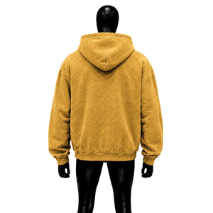 Sweat à capuche zippé en polaire pour homme, motif moutarde premium, coupe classique, imprimé devant, style automne, moderne et urbain - Product Image 2