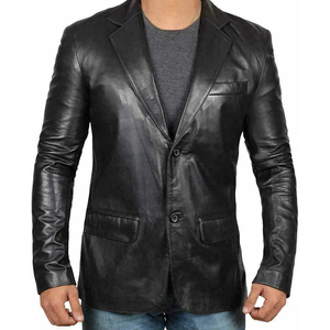 Men’s <b>Sheepskin</b> Leather <b>Jacket</b> – 1.0mm Slim Fit, Winter YKK Zipper Windproof Custom Logo OEM ODM Wholesale - Product Image 2