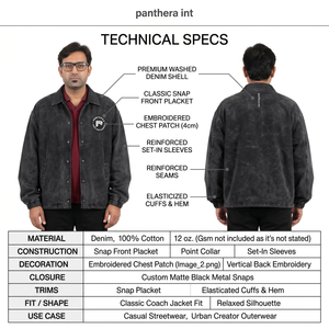 Veste Coach Homme Premium Coupe Boxy Personnalisée Coupe-Vent Technique Nylon Froissé Délavé Réversible Fabricant OEM Sialkot - Product Image 5