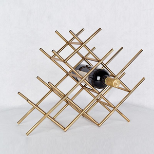Gold Bottle Storage Rack Holder for Kitchen Home Decoration Living <b>Room</b> Bottle Holder Home Decor - Product Image 3