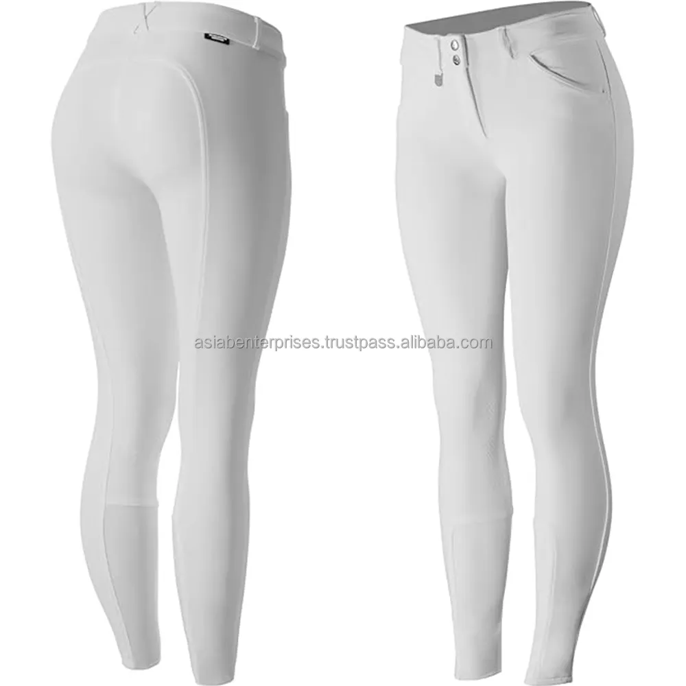 Prodotti equestri professionali pantaloni da equitazione pantaloni Jodhpurs con tasca personalizzata collant da donna